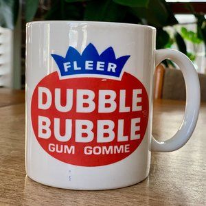 Vintage Dubble Bubble ceramic mug by Fleer trading card company